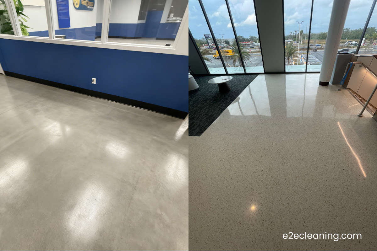 Terrazzo vs Polished Concrete Floors